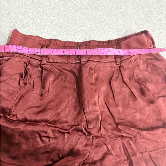 Free People Roma Women's Satin Shorts in Cherry Mahogany size Small - Picture 4 of 6